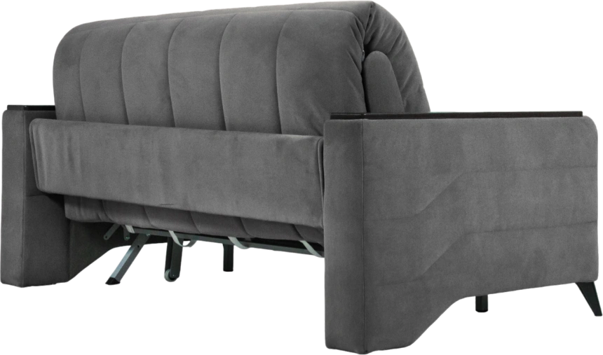 Диван прямой Нельсон 155, ткань Lamb storm, декор Венге