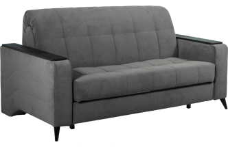 Диван прямой Нельсон 155, ткань Lamb storm, декор Венге