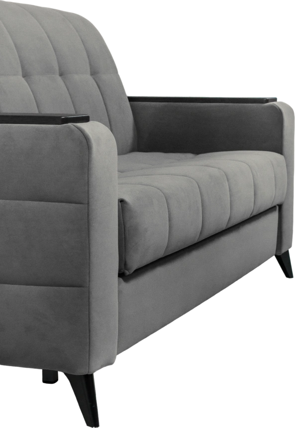 Диван прямой Нельсон 155, ткань Lamb storm, декор Венге