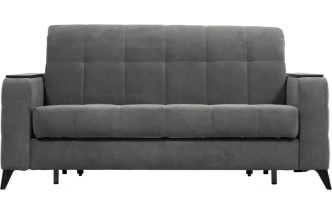 Диван прямой Нельсон 155, ткань Lamb storm, декор Венге