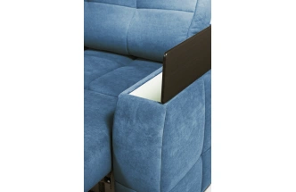 Диван прямой Сиэтл, ткань Lamb slate, декор Структурный Кофе