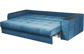 Диван прямой Сиэтл, ткань Lamb slate, декор Структурный Кофе