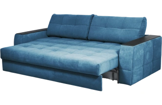 Диван прямой Сиэтл, ткань Lamb slate, декор Структурный Кофе