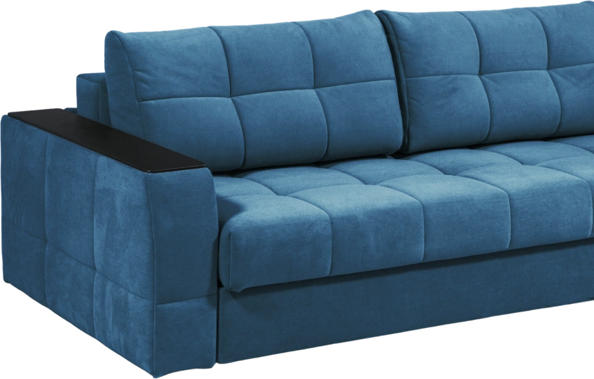 Диван прямой Сиэтл, ткань Lamb slate, декор Структурный Кофе