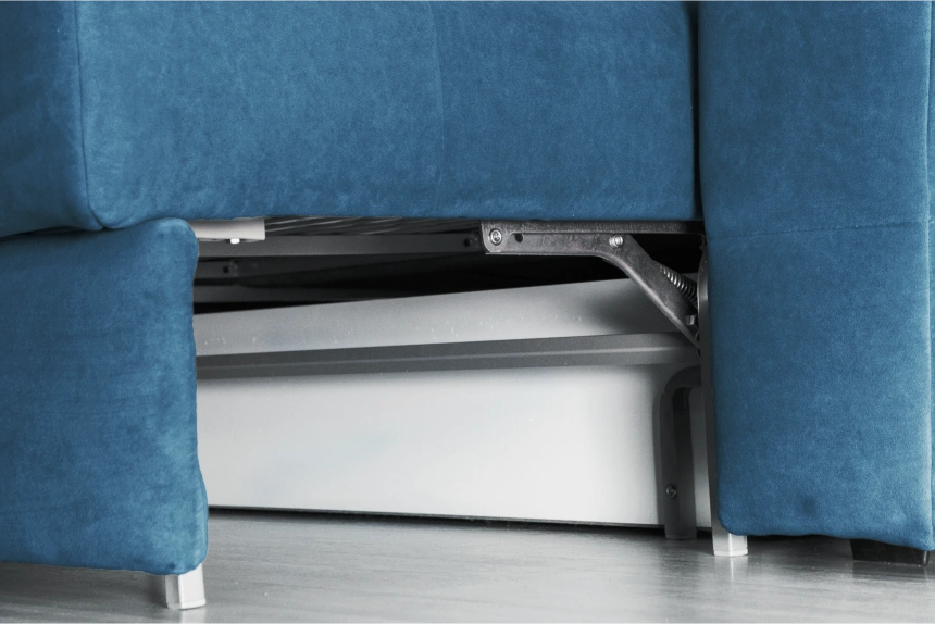 Диван прямой Сиэтл, ткань Lamb slate, декор Структурный Кофе