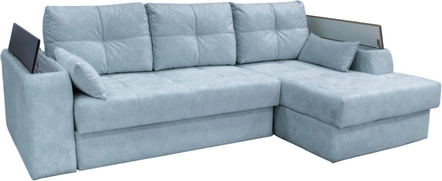 Диван угловой Остин, угол правый, ткань RIO-A 03, декор Венге