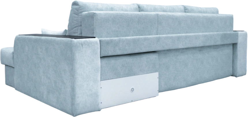 Диван угловой Остин, угол правый, ткань RIO-A 03, декор Венге