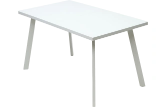 Кухонный стол раздвижной Форел 140, белый, стекло, белый