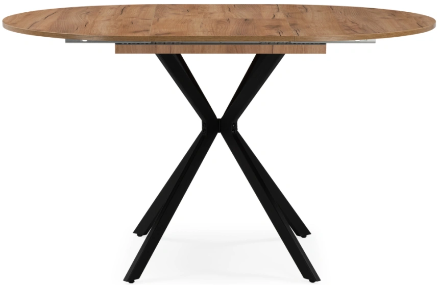 Кухонный раздвижной стол Орион, дуб крафт золотой / черный матовый