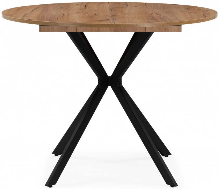 Кухонный раздвижной стол Орион, дуб крафт золотой / черный матовый