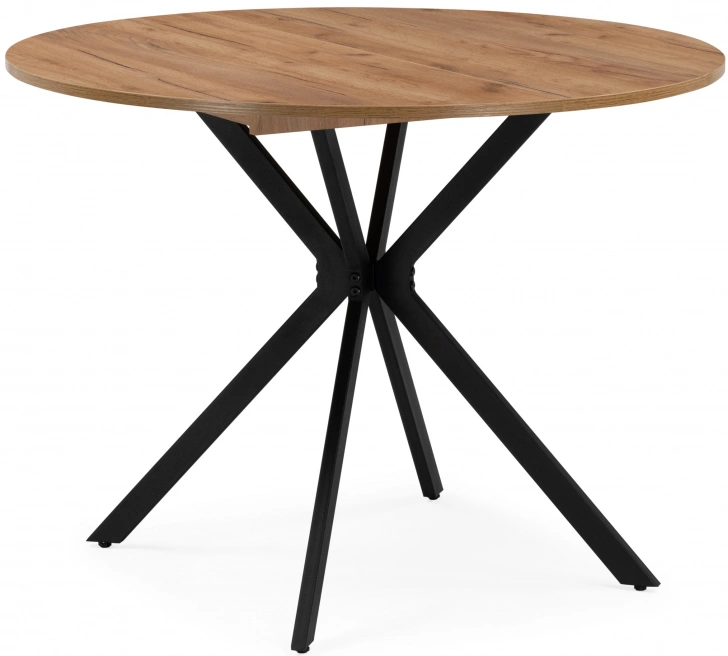 Кухонный раздвижной стол Орион, дуб крафт золотой / черный матовый