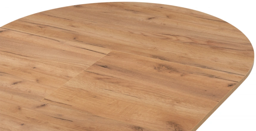 Кухонный раздвижной стол Орион, дуб крафт золотой / черный матовый