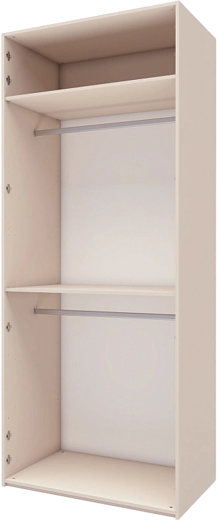 Шкаф двухдверный  Лаура 2, распашной с зеркалом, кашемир серый 