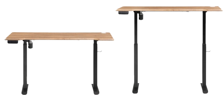 Стол компьютерный Маркос, 140, с механизмом подъема, дуб вотан / черный