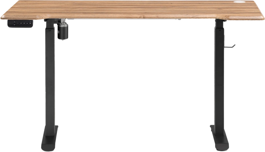 Стол компьютерный Маркос, 140, с механизмом подъема, дуб вотан / черный