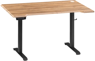 Стол компьютерный Маркос, 140, с механизмом подъема, дуб вотан / черный