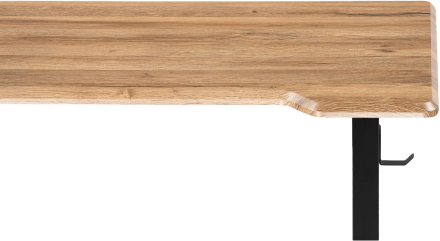 Стол компьютерный Маркос, 140, с механизмом подъема, дуб вотан / черный