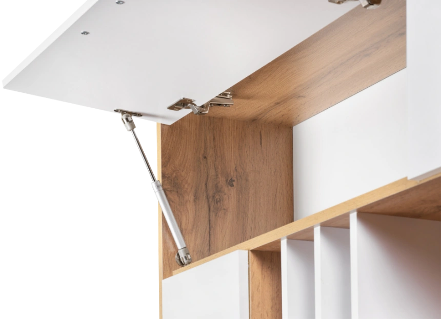 Стол компьютерный Лайт, 03.243, дуб золотой (craft) / белый премиум