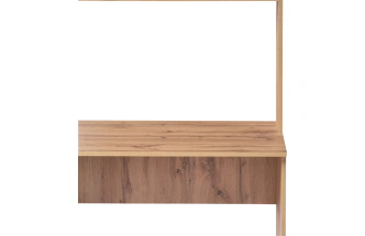 Стол компьютерный Лайт, 03.243, дуб золотой (craft) / белый премиум