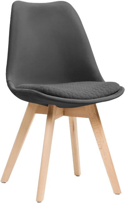 Стул Bonuss, велюр, dark gray / wood