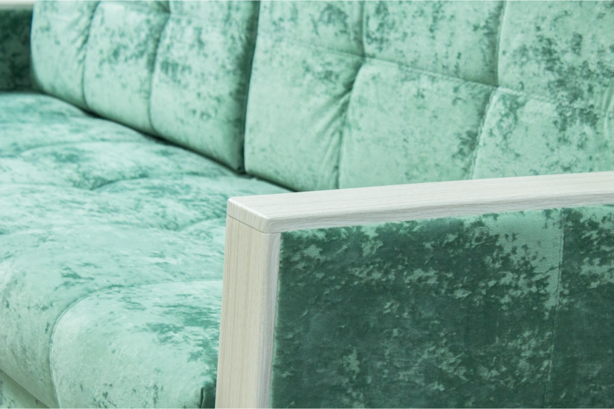 Диван прямой Адель 2, Лаки 21, Рамух белый