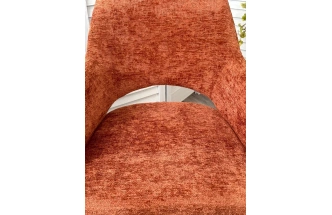 Стул Nuri, поворотный, 3018-09 терракотовый, шенилл, черный каркас