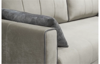 Диван прямой Бали 3, Tenerife silver, Tenerife stone