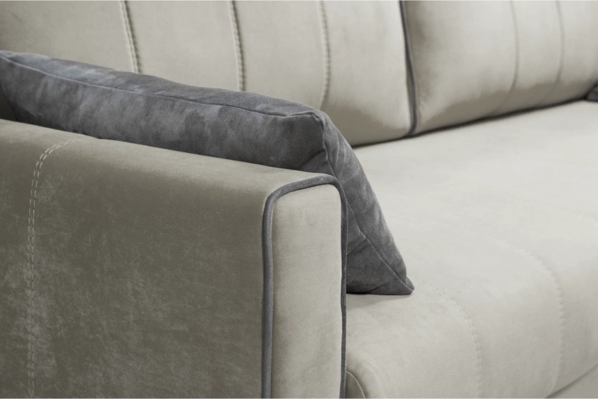 Диван прямой Бали 3, Tenerife silver, Tenerife stone