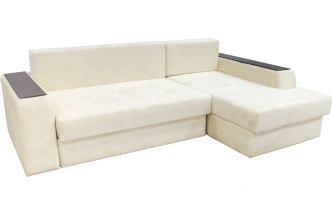 Диван угловой Остин, угол правый, ткань RIO-A 01, декор Венге