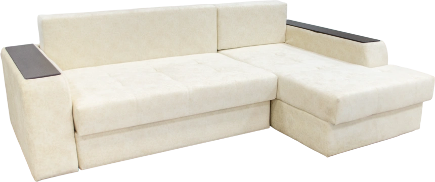 Диван угловой Остин, угол правый, ткань RIO-A 01, декор Венге