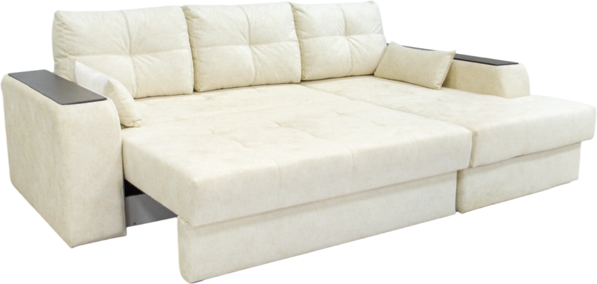 Диван угловой Остин, угол правый, ткань RIO-A 01, декор Венге