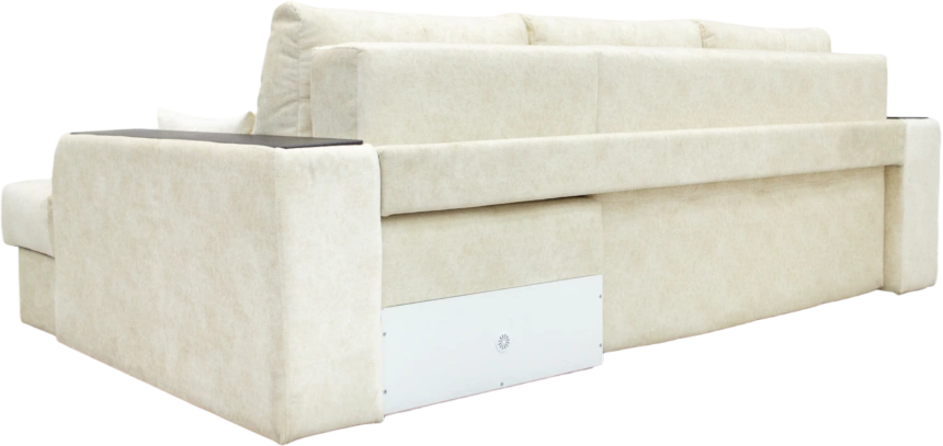 Диван угловой Остин, угол правый, ткань RIO-A 01, декор Венге