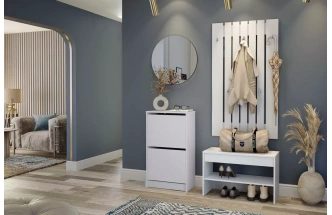 Тумба для обуви Лофт, 80x50,4x34, Белый