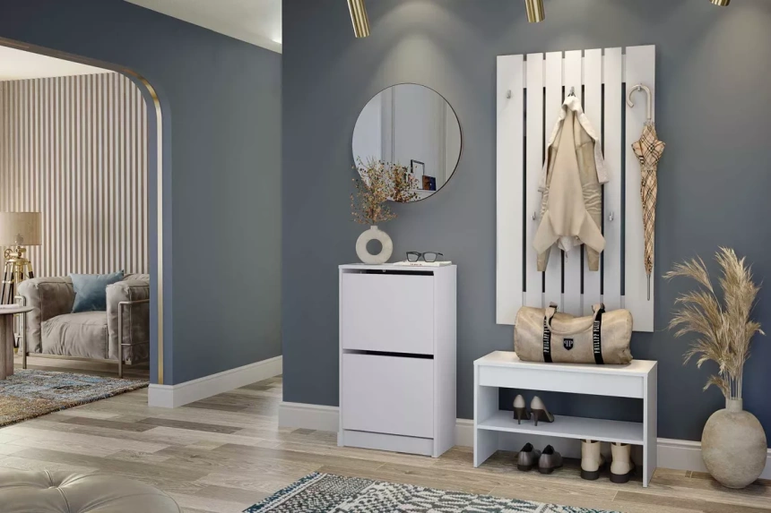 Тумба для обуви Лофт, 80x50,4x34, Белый