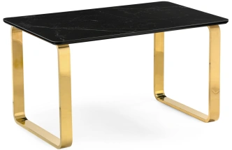Кухонный стол Селена 4, 160x90x77, керамика,  черный мрамор / золото