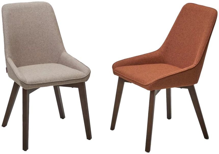 Стул Cristian, мягкий, Light Brown Barrel-19, ткань, орех каркас