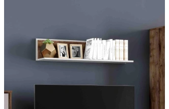 Полка навесная №1 Вирджиния, таксония / светло-серый софт