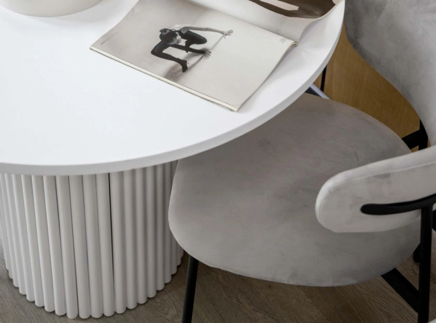 Кухонный стол Барел, 100 х 100, белый / белый