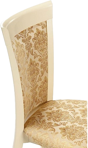 Стул Тулон, мягкий, андрис вензель 160 бежевый, жаккард, каркас слоновая кость