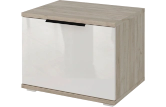 Модульная прихожая Альянс 2, дуб крафт / белый глянец