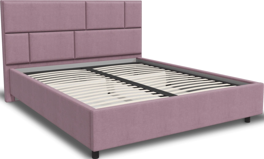 Кровать Невада 3, мягкая, двуспальная, 180x200, Fresh Deep Lavender