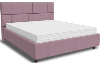 Кровать Невада 3, мягкая, двуспальная, 180x200, Fresh Deep Lavender