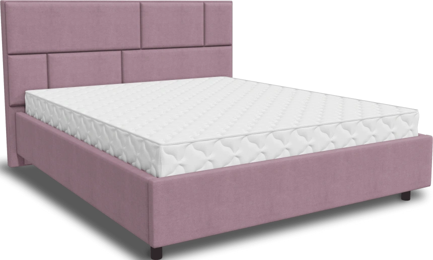 Кровать Невада 3, мягкая, двуспальная, 180x200, Fresh Deep Lavender