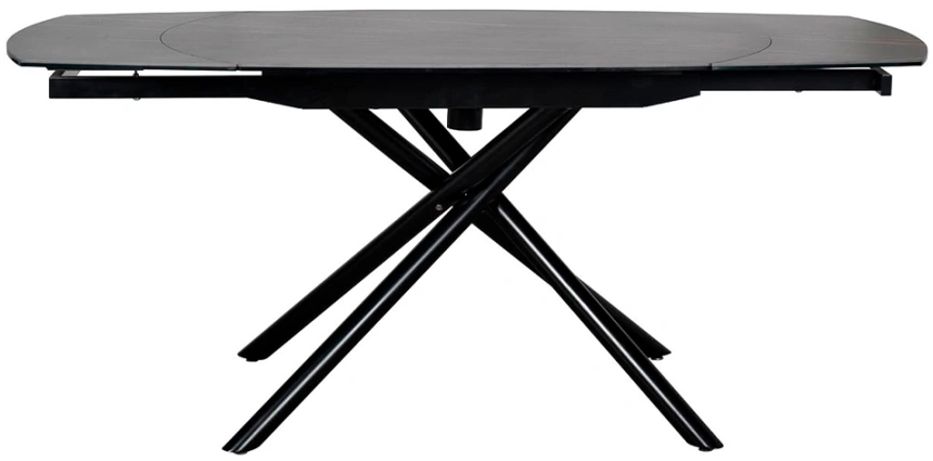 Обеденный раздвижной стол 83MC-1957DT BL, 120(178), керамика, черный мрамор / черный