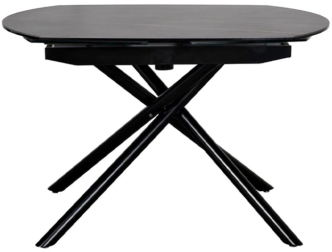 Обеденный раздвижной стол 83MC-1957DT BL, 120(178), керамика, черный мрамор / черный