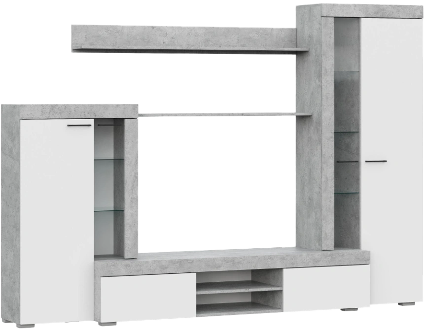 Стенка Swede, цемент светлый / белый