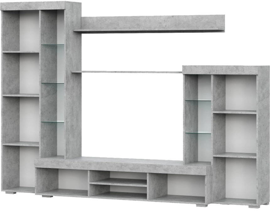 Стенка Swede, цемент светлый / белый