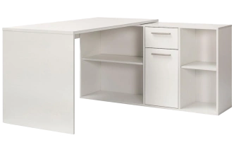 Стол компьютерный Лайт, 03.245F, белый гладкий 101