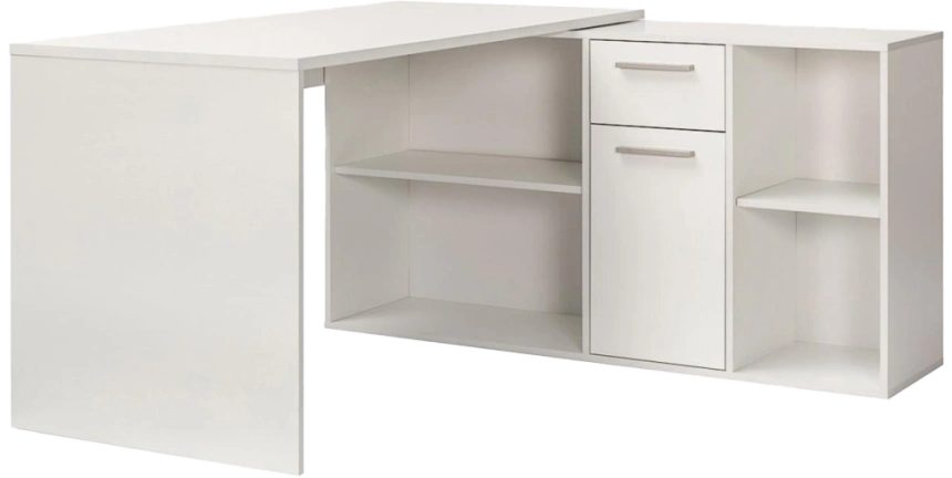 Стол компьютерный Лайт, 03.245F, белый гладкий 101