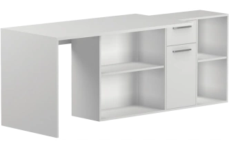 Стол компьютерный Лайт, 03.245F, белый гладкий 101